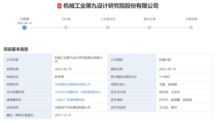 機械九院擬IPO 研發投入過億，信息技術咨詢服務引領創新